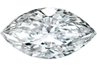 Diamant im Navette Schliff