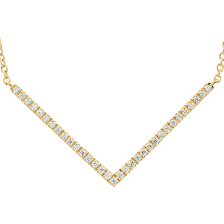 Enchanté Kette Chevron in Gelbgold