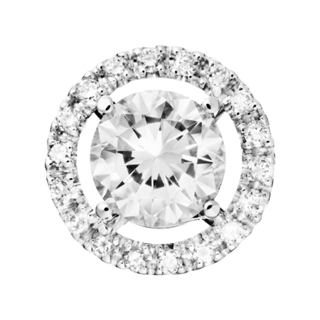 Halo Diamant Anhänger mit Brillanten in Platin