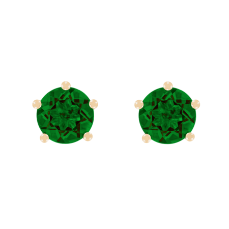Ohrstecker 5-Krappen Turmalin grün in Roségold