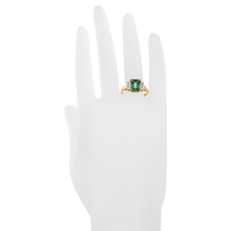 Ring Green Diamond Mountain in Roségold