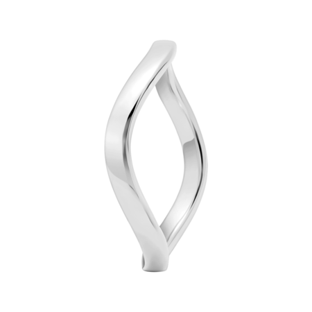 Ring Wave 2 mm in Platin