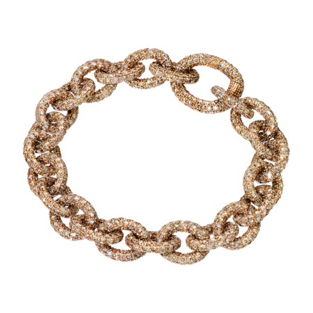 Anchor Chain Bracelet Champagne in Rose Gold