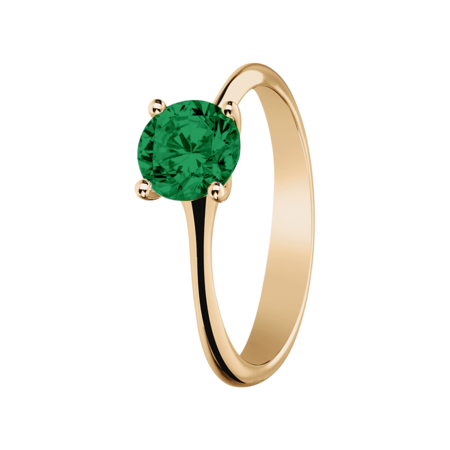Basel Emerald green in Rose Gold