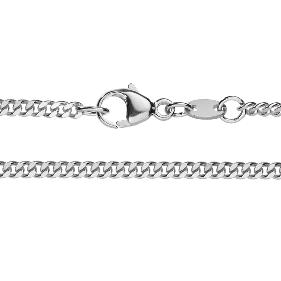 White gold curb chain discount