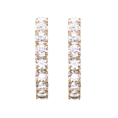Diamond Hoop Earrings VI in Rose Gold