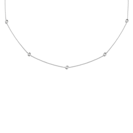 Diamond Necklace Circuit 0.07 carat in White Gold