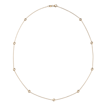 Diamond Necklace Circuit 0.10 carat in Rose Gold
