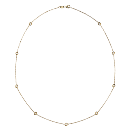 Diamond Necklace Circuit 0.10 carat in Yellow Gold