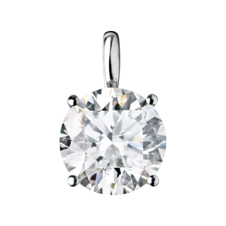 Diamond Pendant 4 prong setting 0.5 Carat in White Gold