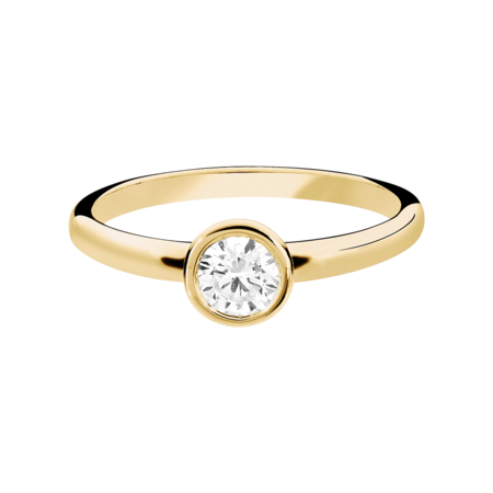 Diamond Ring Vienna 0.5 carat in Yellow Gold
