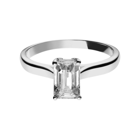 Diamond Ring Zürich 0,30 Carat, RS 52 in White Gold