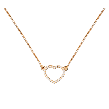 Enchanté Necklace Heart in Rose Gold