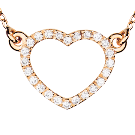 Enchanté Necklace Heart in Rose Gold