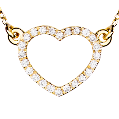 Enchanté Necklace Heart in Yellow Gold
