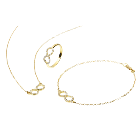 Enchanté Necklace Infinity in Yellow Gold
