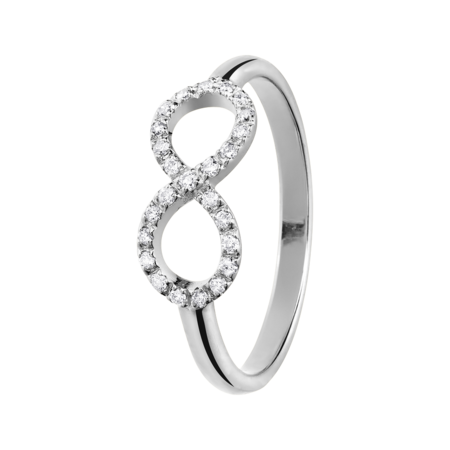 Enchanté Ring Infinity in White Gold