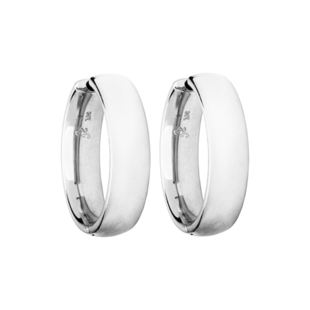 Hoop Earring Classics in White Gold