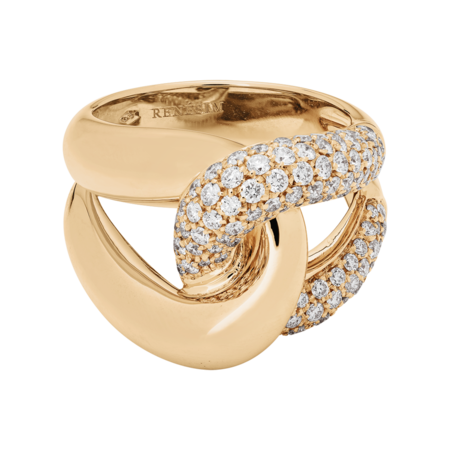 Knot Ring Classics with Diamonds in Rose Gold