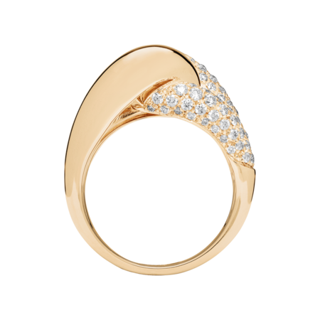 Knot Ring Classics with Diamonds in Rose Gold