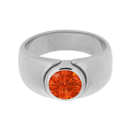 Mantua Fire Opal orange in Platinum