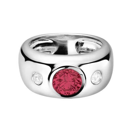 Naples Ruby red in White Gold