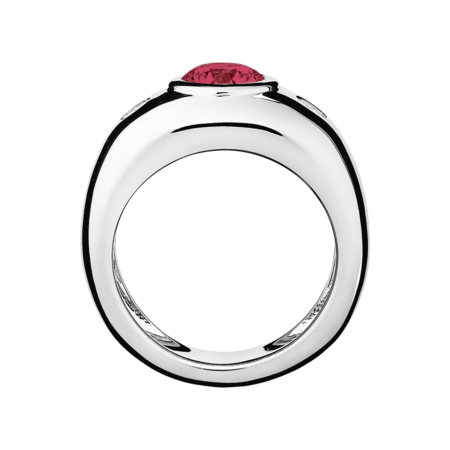 Naples Ruby red in White Gold