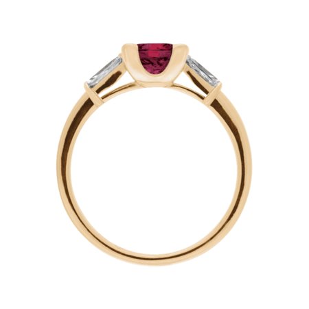 Paris Rhodolite red in Rose Gold