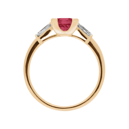 Paris Ruby red in Rose Gold