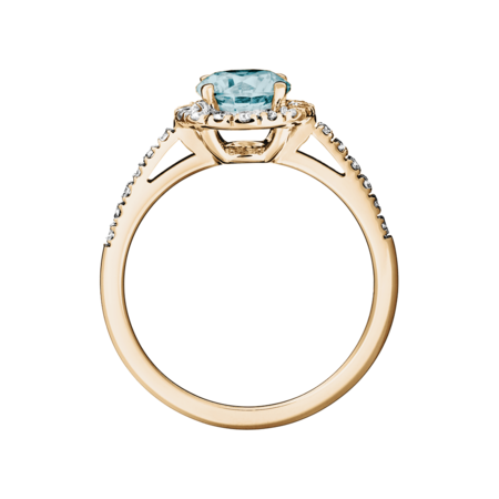 Prague Aquamarine Blue in Rose Gold