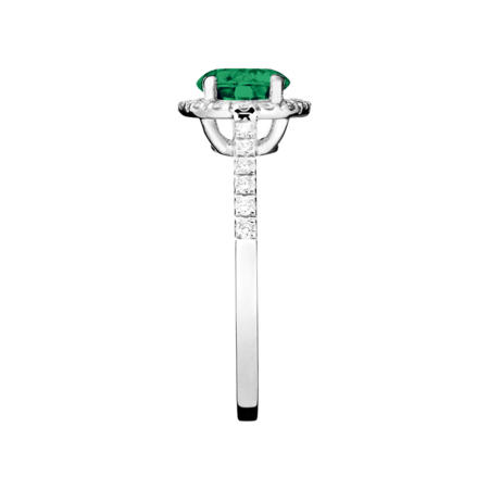 Prague Emerald green in White Gold