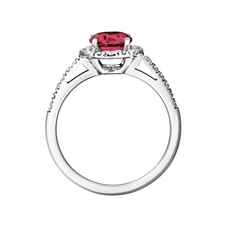 Prague Ruby red in White Gold