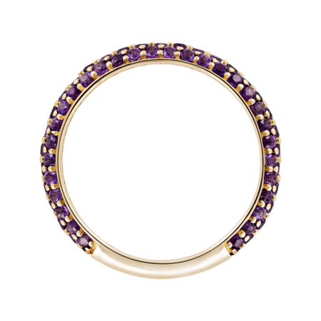 Ring Couleur Violet in Yellow Gold