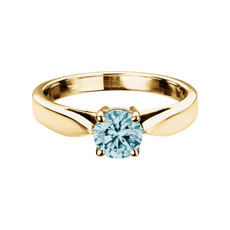 Vancouver Aquamarine Blue in Yellow Gold