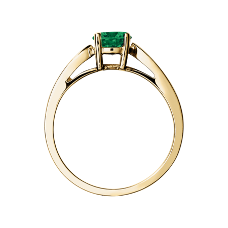 Vancouver Emerald green in Yellow Gold