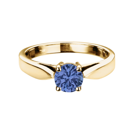 Vancouver Tanzanite blue in Yellow Gold