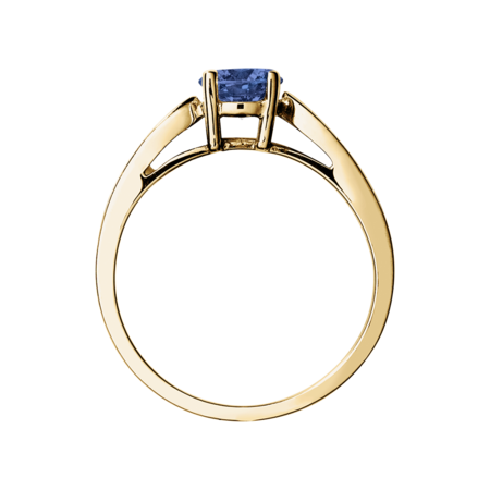 Vancouver Tanzanite blue in Yellow Gold