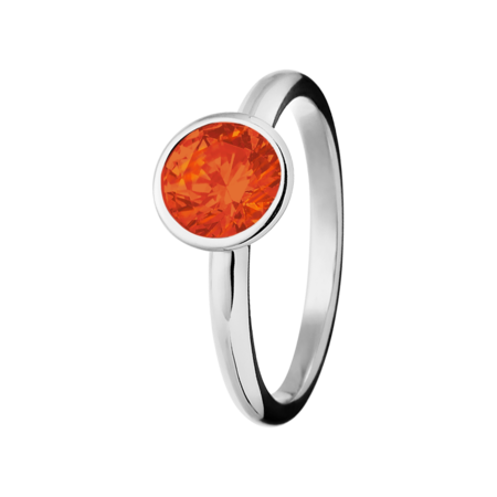 Vienna Fire Opal orange in Platinum