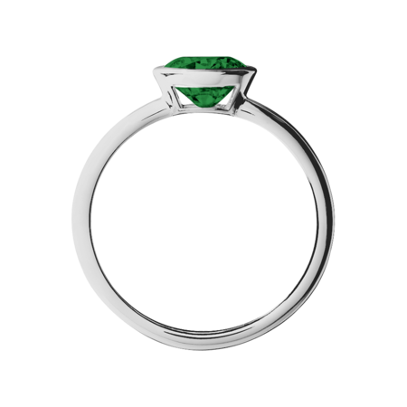 Vienna Tourmaline green in Platinum