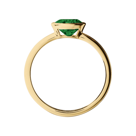 Vienna Tourmaline green in Yellow Gold