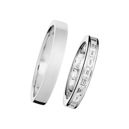 Wedding Rings with Eternity Ring Nice in White Gold