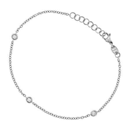 Bracelet Circuit 0.10 carat in Or gris