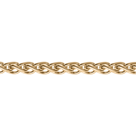 Chaîne maille tresse in Or rose