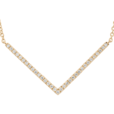 Collier Chevron Enchanté in Or rose