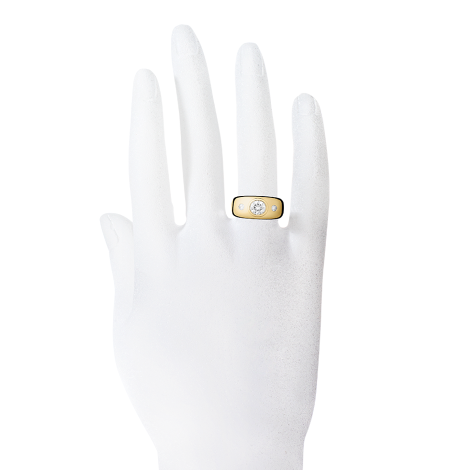 Diamantring Naples 1 Karat in Gelbgold