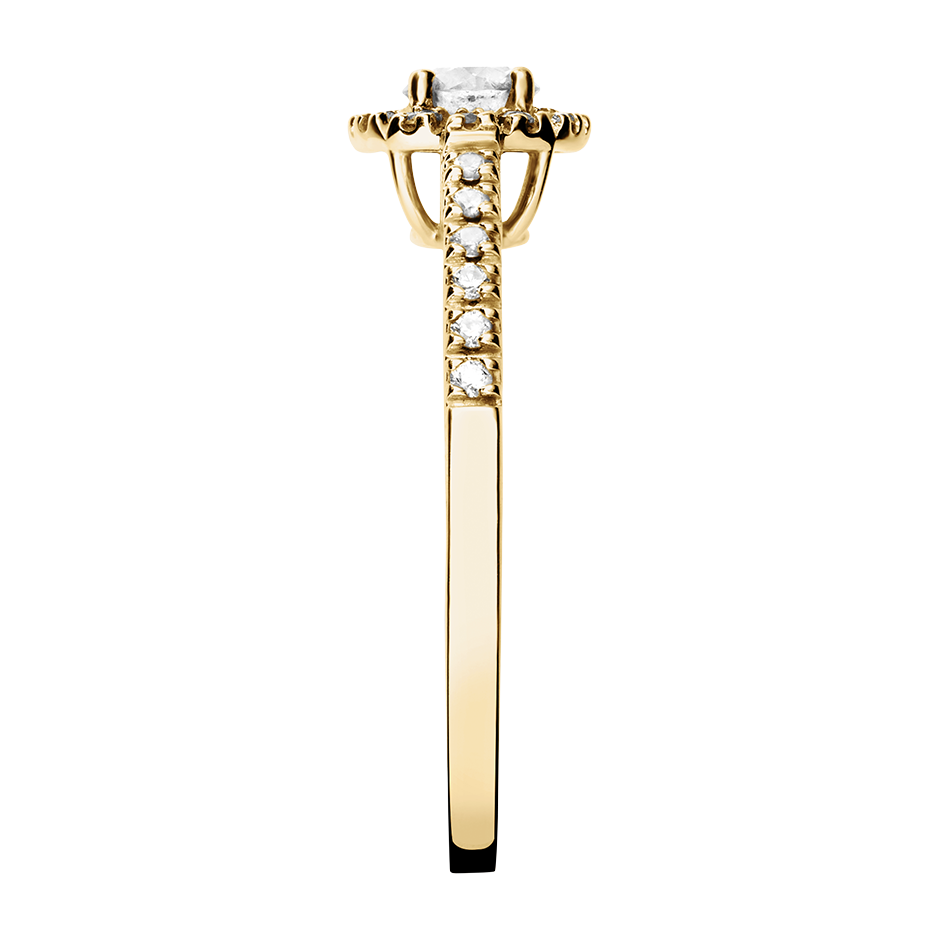 Diamantring Prague Individuell Test in Gelbgold