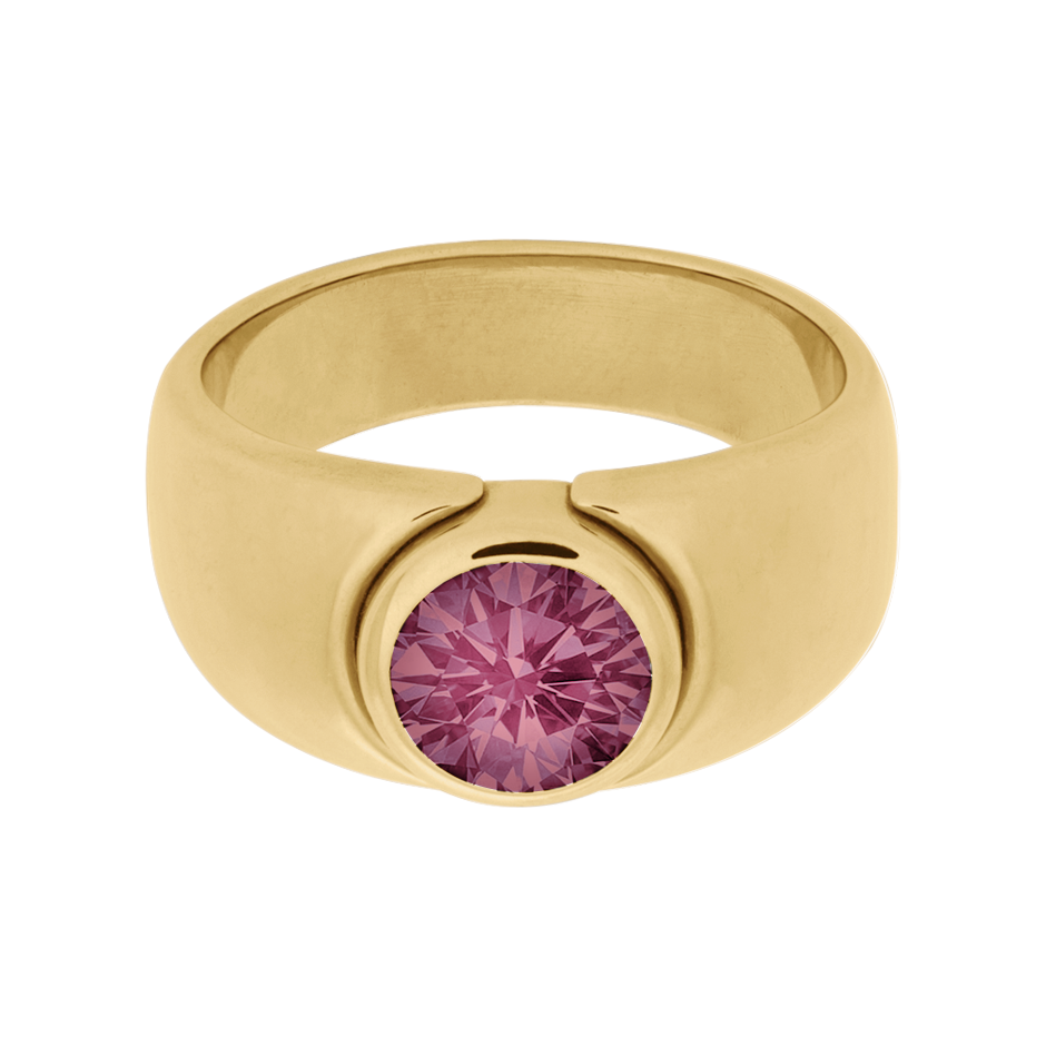 Mantua Tourmaline pink in Yellow Gold