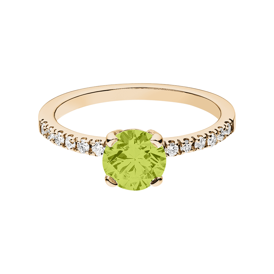 Melbourne Peridot grün in Roségold