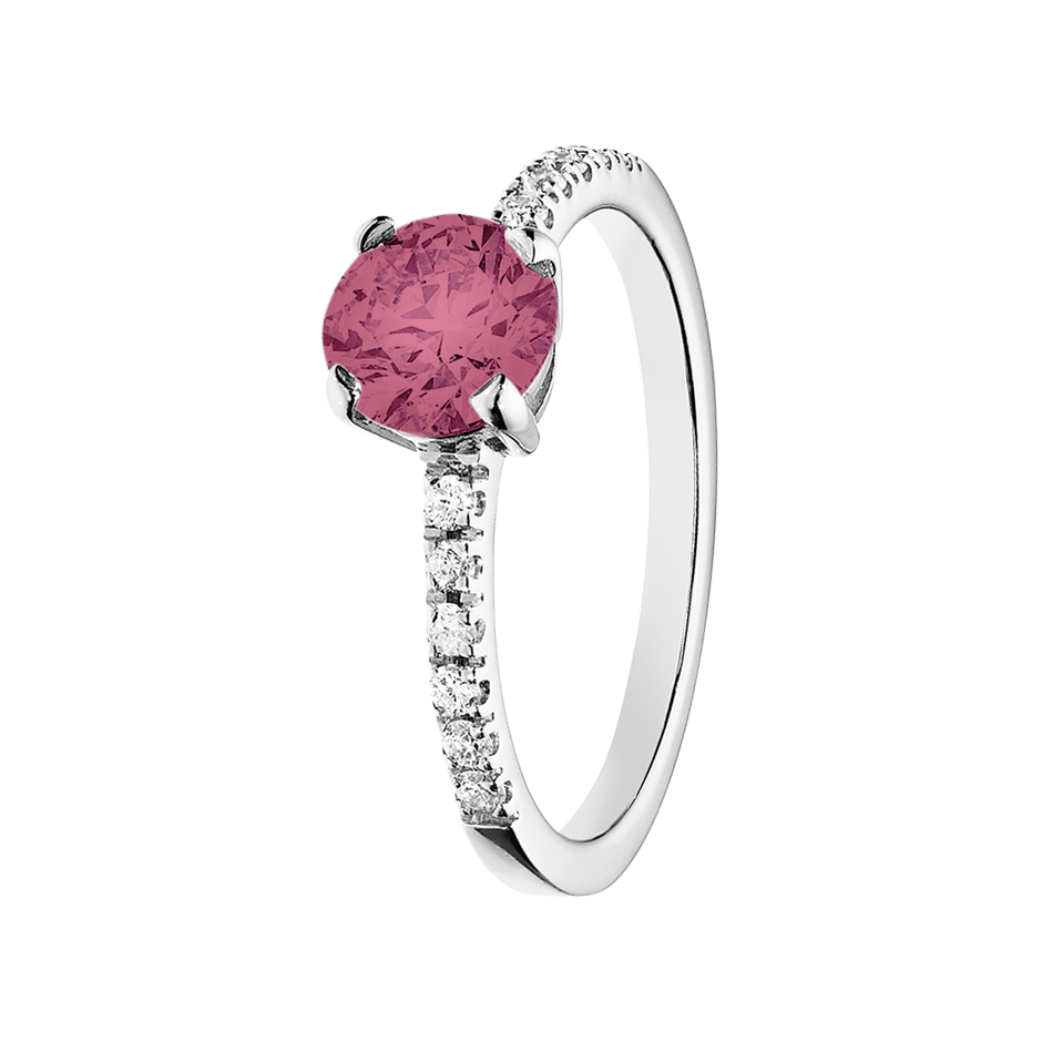 Melbourne Tourmaline pink in White Gold