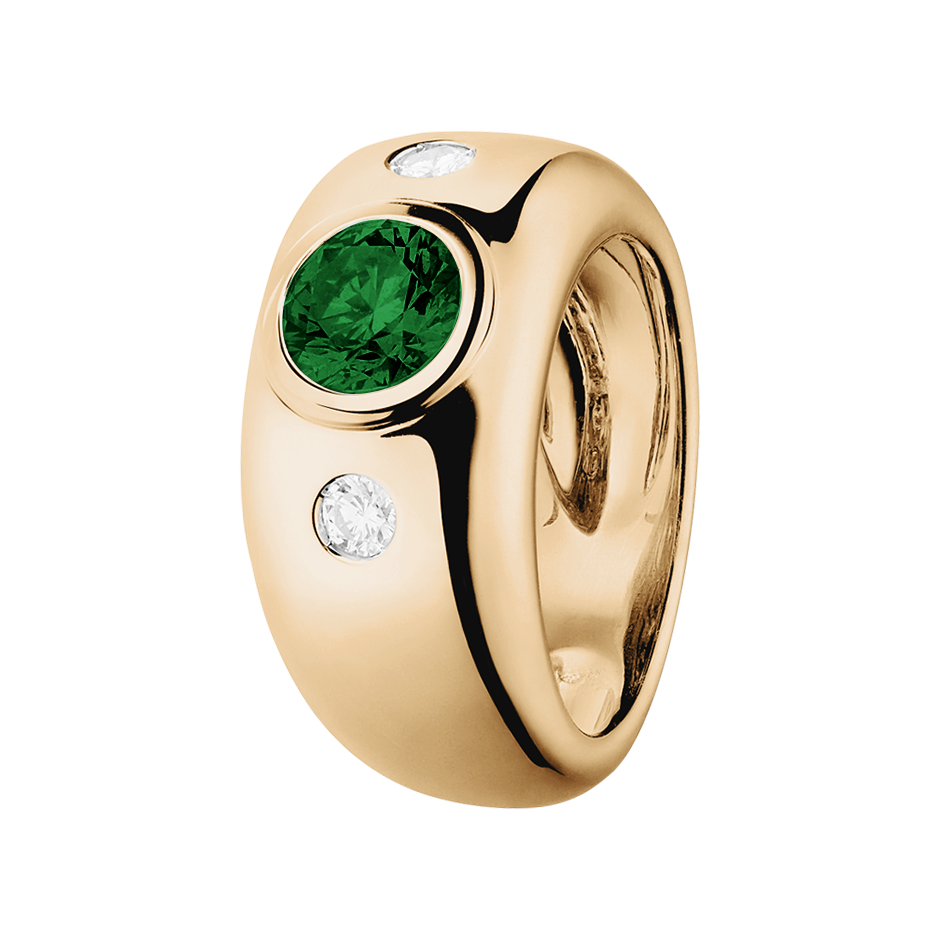 Naples Tourmaline green in Rose Gold
